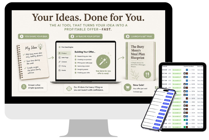 First Sale Starter Engine — done-for-you digital product system